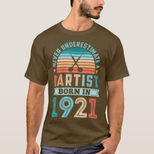 T-shirt Dartiste né 1921 fléchettes 100e anniversaire Retr