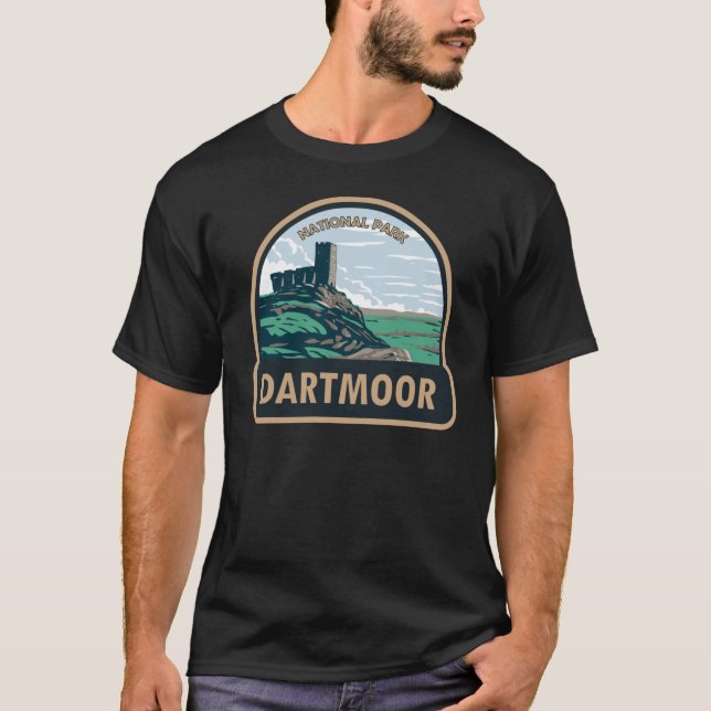 T-shirt Dartmoor National Park Castle Ruines Angleterre (Devant)