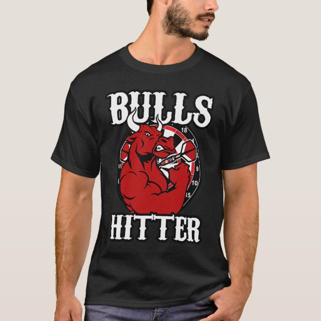T-shirt Darts Bull Bullseye Hitter Strong 180 Champions (Devant)