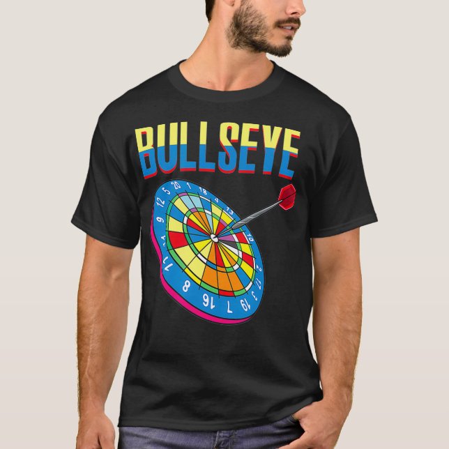 T-shirt Darts - Bullseye Dartboard Art - Pub (Devant)