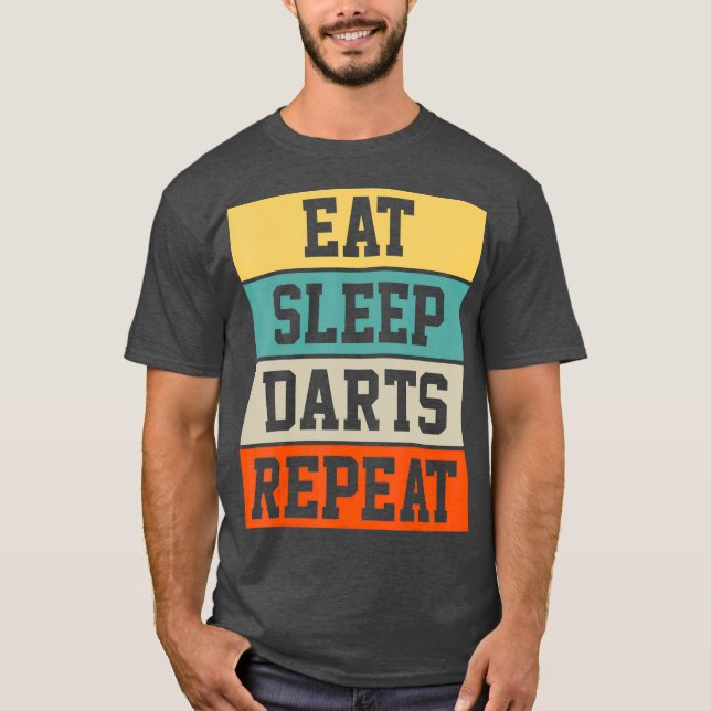 T-shirt Darts Dart Player Retro Funny Cadeau (Devant)