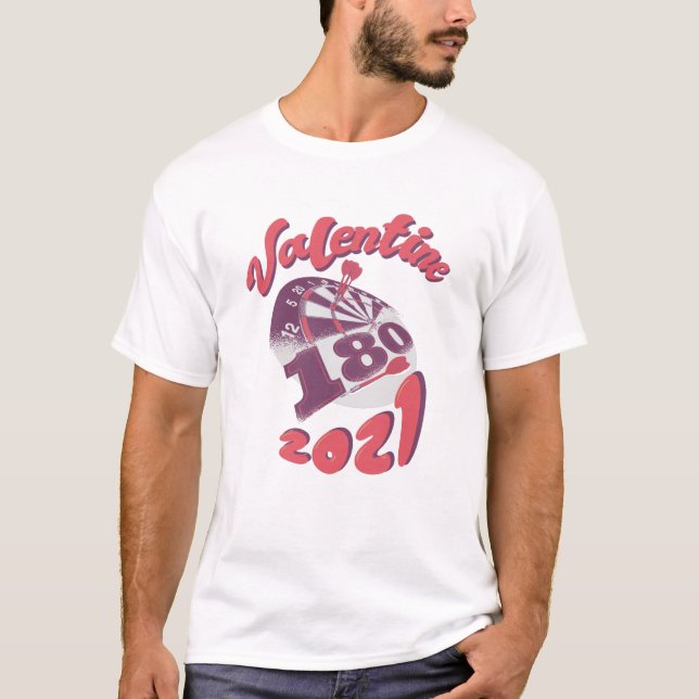 T-shirt Darts est mon Valentin 2021 (Devant)