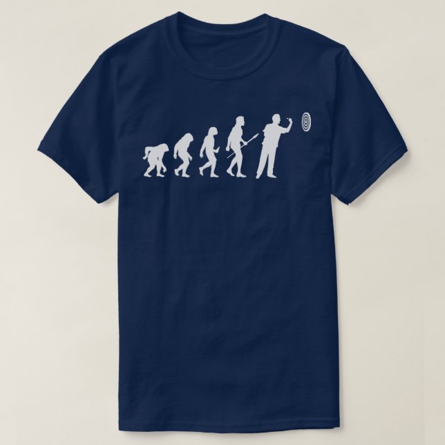 T-shirt Darts Human Evolution to Dart Player (Design devant)