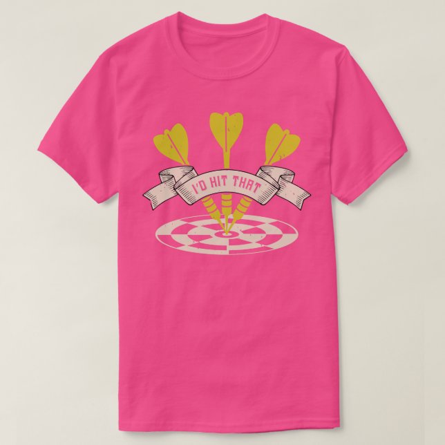 T-shirt Darts Id Touché Ce Bullseye (Design devant)