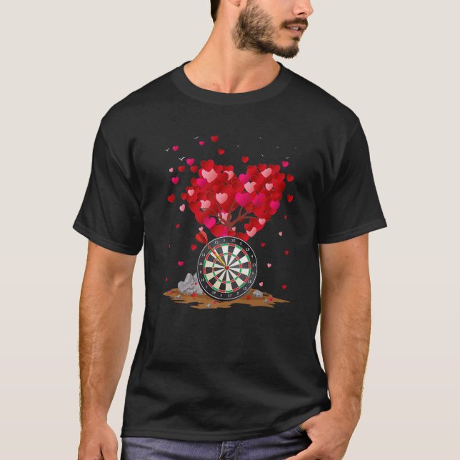 T-shirt Darts Sports Lover Heart Shape Darts Valentine's D (Devant)