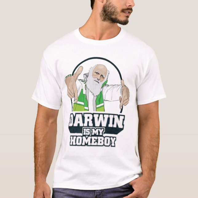 T-shirt Darwin est ma chemise athée de Homeboy (Devant)