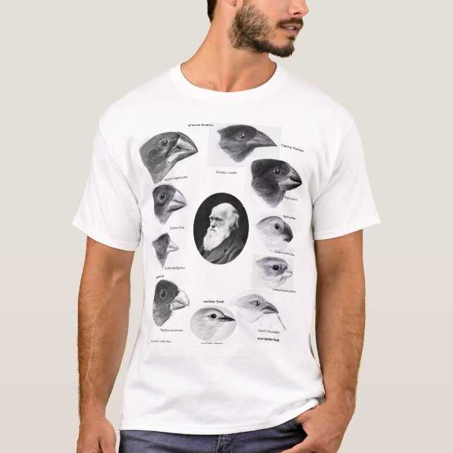 T-shirt Darwin's finches (Devant)