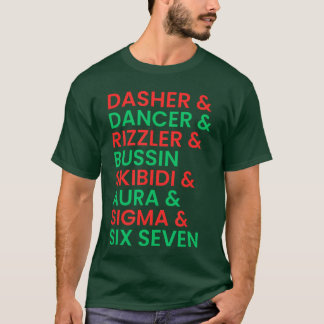 T-shirt Dasher Dancer Prancer Rizzler 67 Enfants Drôles Ch