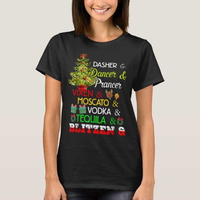 T-shirt Dasher Danseur Vixen Moscato Vodka Tequila (Devant)