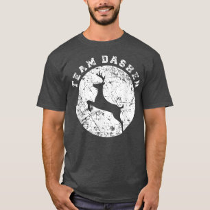 T-shirt Dasher d'équipe, Drôle mignon Reindeer Kids Christ