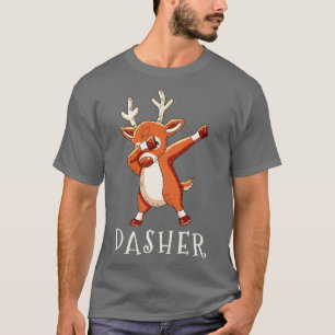 T-shirt DASHER Santas Reindeers Famille Correspondant Noël