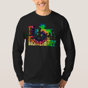 T-shirt Dashiefather Dachshund Tie Dye Wiener Chien Papa