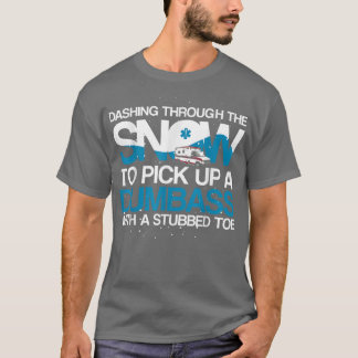 T-shirt Dashing À Travers La Neige, Paramedic, Medic