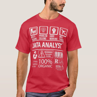 T-shirt Data Analyst MultiTasking Certified Job Gift Item