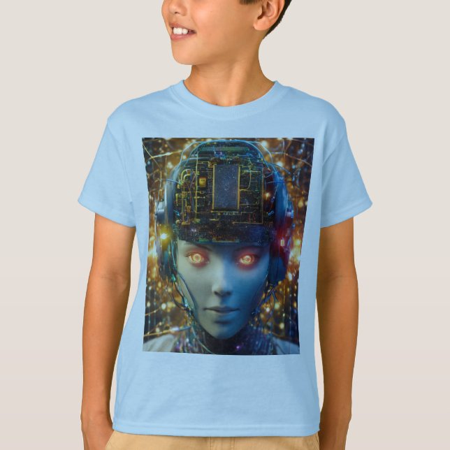 T-shirt "Data Dreamer" - Illustration d'un paysage surréal (Devant)