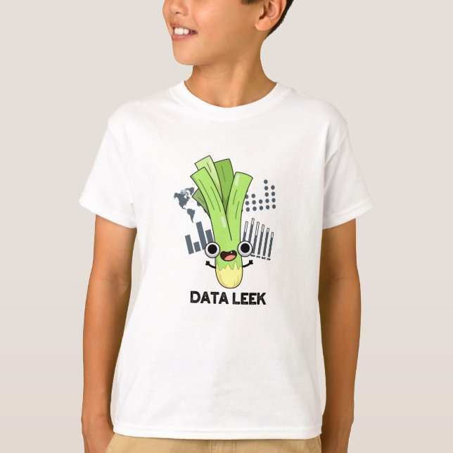 T-shirt Data Leek Funny Ordinateur Veggie Pun (Devant)