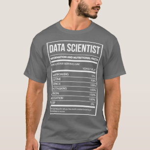 T-shirt Data Scientifique Funny Data Science Étiquette de