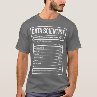 T-shirt Data Scientifique Funny Data Science Étiquette de 
