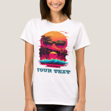 datant des années 80, vintage palm tree caribbean