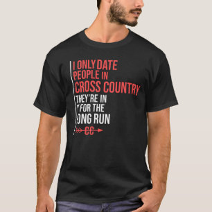 T-shirt Datation courante de cadeau de cc XC de coureur de