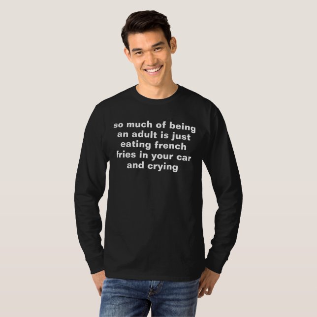T-shirt date de la voiture fry cry (Devant entier)