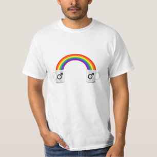 T-shirt Date du café Gay Rainbow