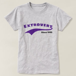T-shirt Date extrovertie pourpre de coutume de bruissement