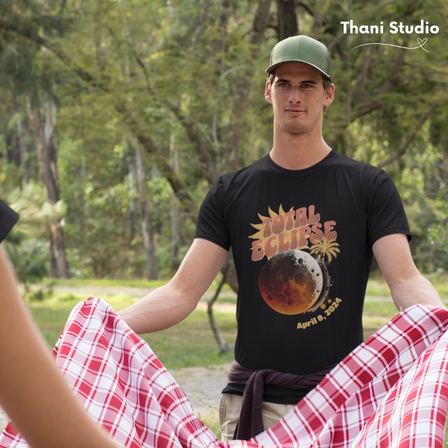 T-shirt Date personnalisable Total Eclipse Moderne Vintage (Créateur téléchargé)