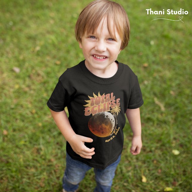 T-shirt Date personnalisable Total Eclipse Moderne Vintage (Créateur téléchargé)