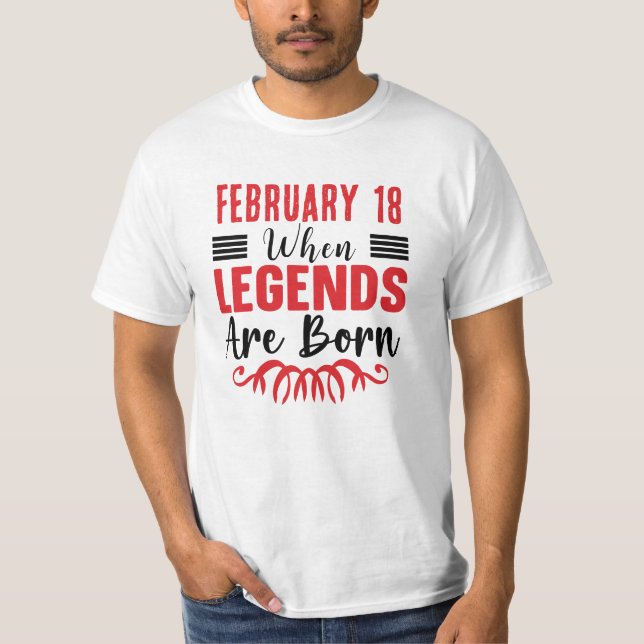 T-shirt Date personnalisée Anniversaire Les légendes sont  (Devant)