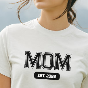 T-shirt Date Personnalisée Nouvelle Maman
