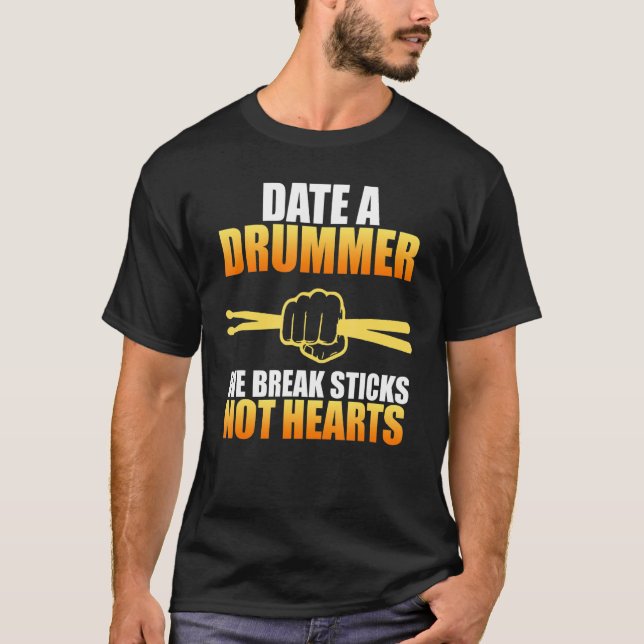 T-shirt Date Un Drummer Drum Player Expert Drumming Graphi (Devant)