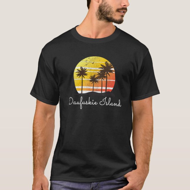 T-shirt Daufuskie Island SC Beach Famille de vacances Grou (Devant)