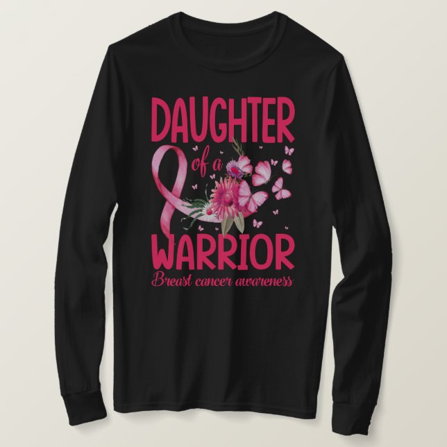 T-shirt Daughter Of A Warrior Breast Cancer (Design devant)