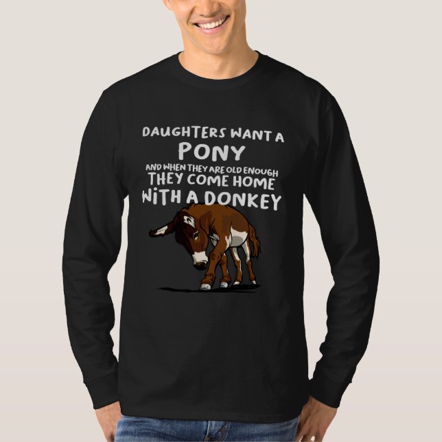 T-shirt Daughters want a Donkey (Devant)