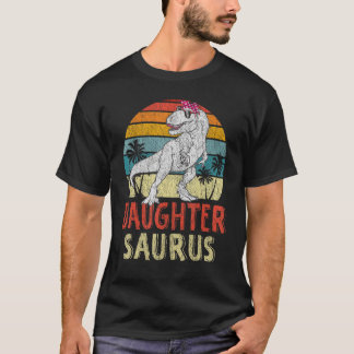 T-shirt Daughtersaurus Rex Dinosaur Fille Saurus