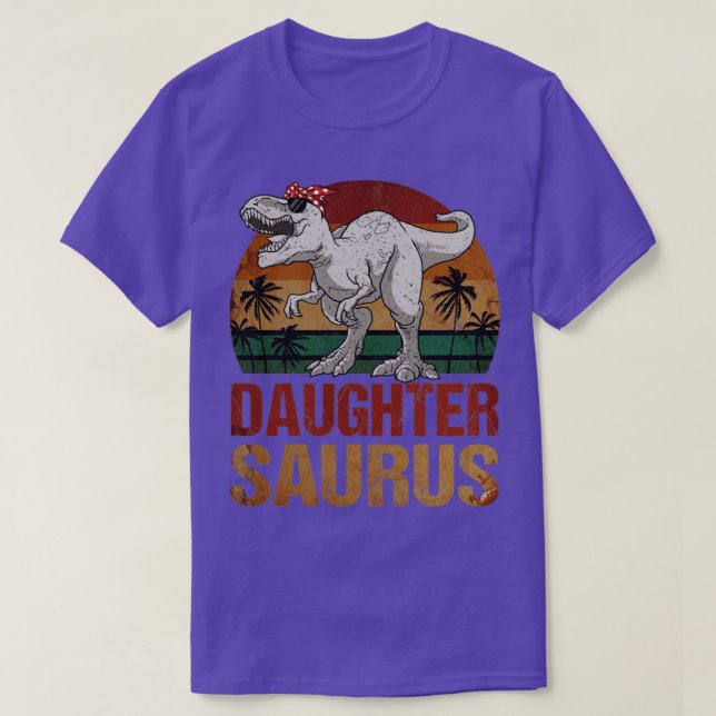 T-shirt Daughtersaurus T Rex Dinosaur Dfille Saurus Vint (Design devant)