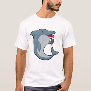 T-shirt Dauphin à Singer avec Microphone