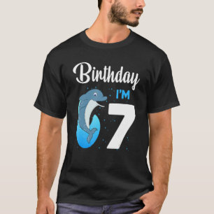 T-shirt Dauphin Anniversaire 7 ans Enfants Garçons Filles 