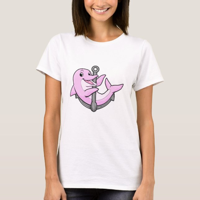 T-shirt Dauphin avec Ancre (Devant)