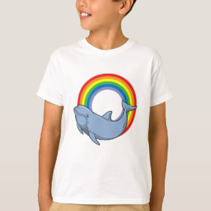 T-shirt Dauphin avec arc-en-ciel