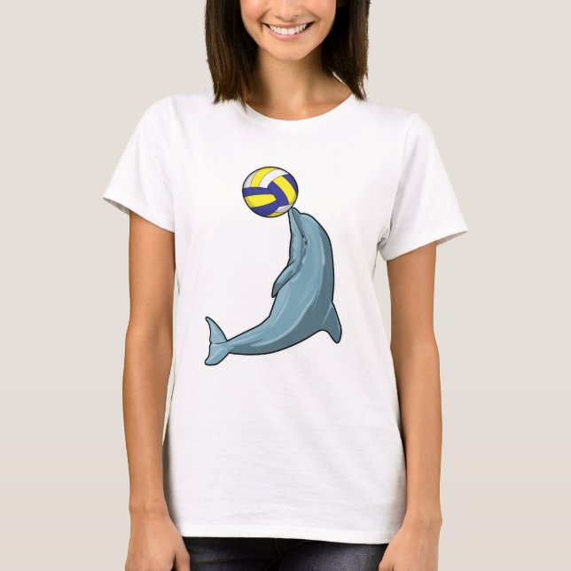 T-shirt Dauphin avec ballon de volley (Devant)