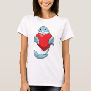 T-shirt Dauphin avec coeur