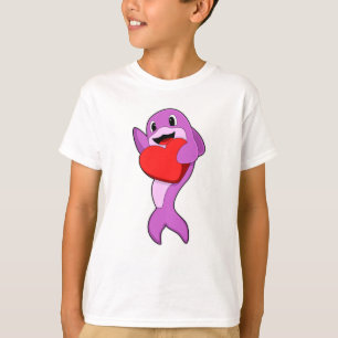 T-shirt Dauphin avec coeur