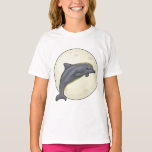 T-shirt Dauphin avec lune