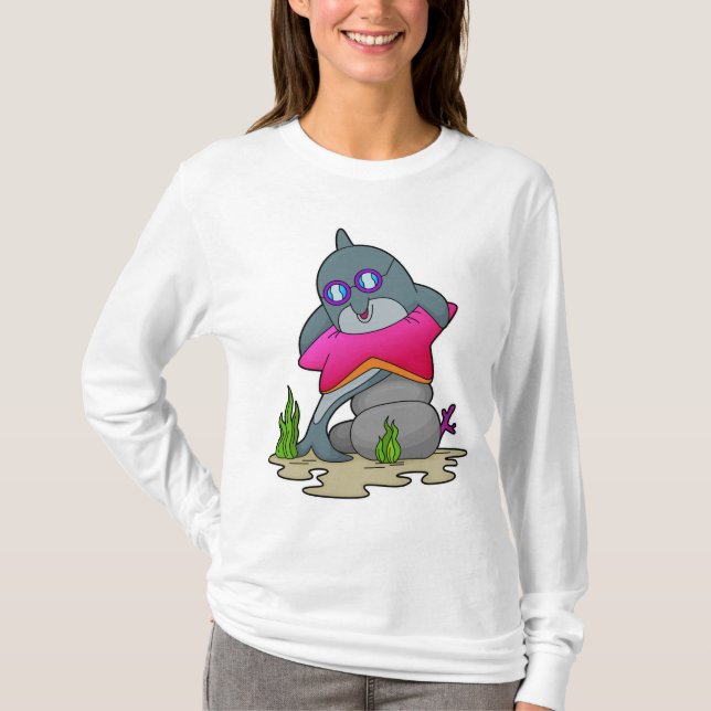 T-shirt Dauphin avec lunettes (Devant)
