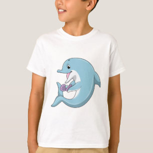 T-shirt Dauphin avec Perle