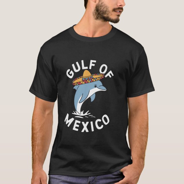 T-shirt Dauphin avec sombrero golfe du Mexique (Devant)