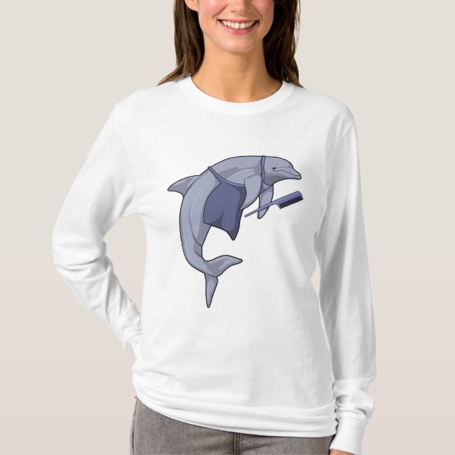 T-shirt Dauphin coiffeur au peigne (Devant)