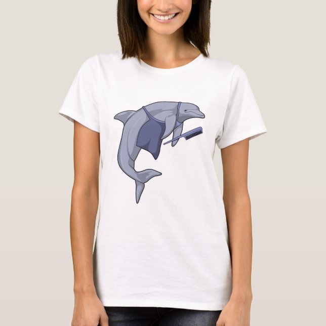 T-shirt Dauphin coiffeur au peigne (Devant)
